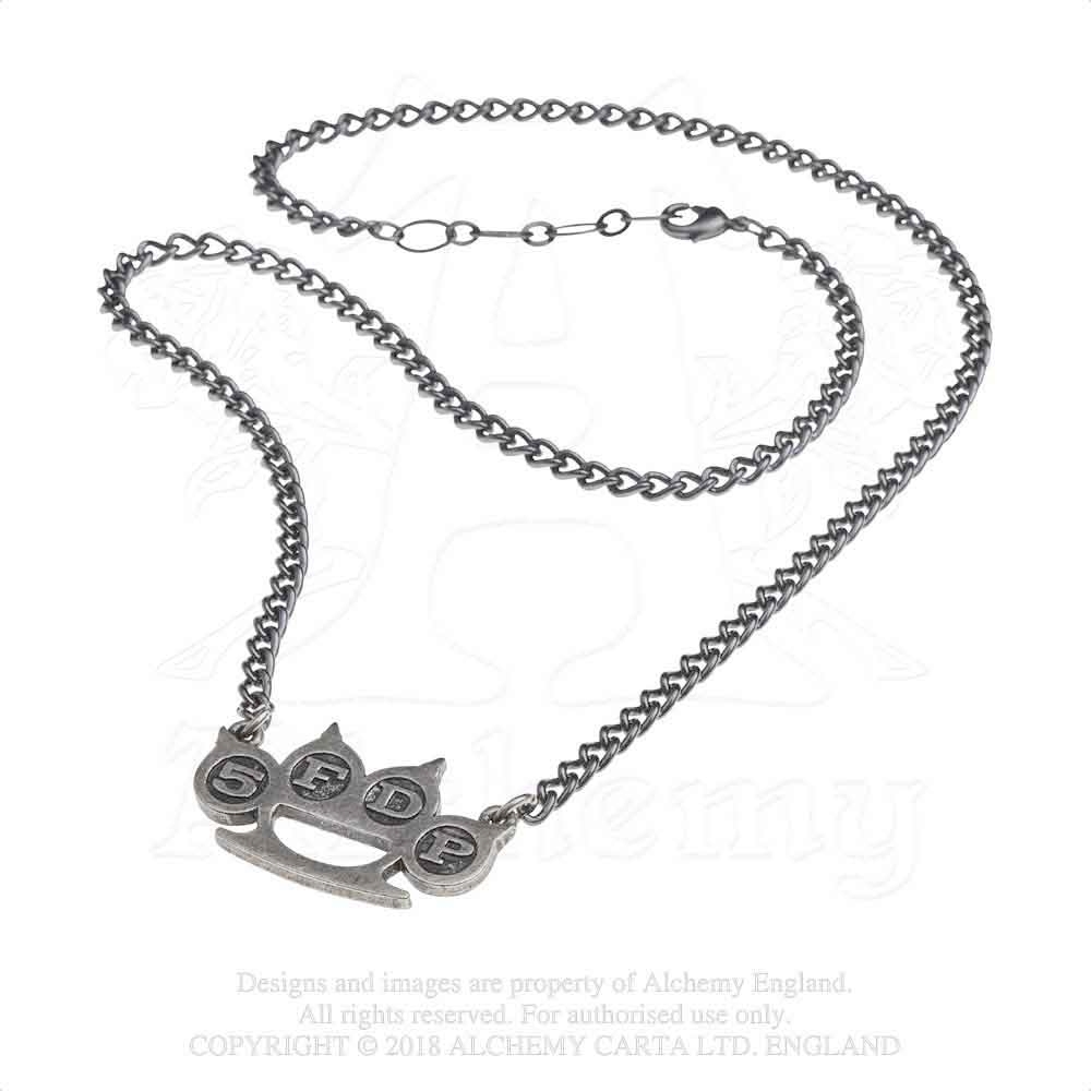 Alchemy Five Finger Death Punch - Knuckle Duster Collier - Couleur argent